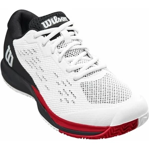 Wilson Rush Pro Ace Mens Tennis Shoe White/Black/Poppy Red 44 Chaussures de tennis pour hommes