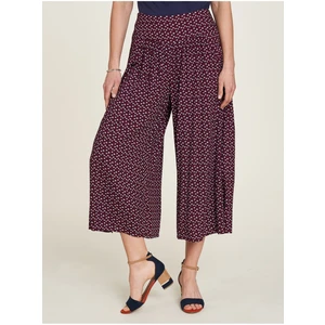 Červené dámské vzorované culottes kalhoty Tranquillo - Dámské