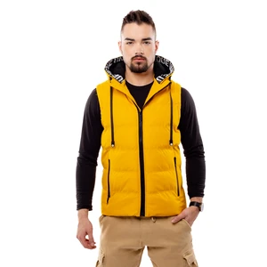 Men's quilted vest GLANO - yellow