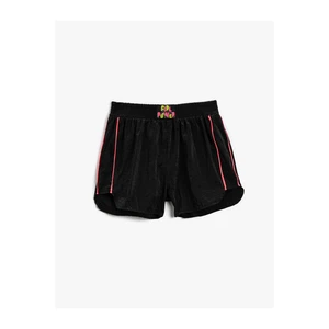 Koton Mini Shorts with Stripe Detail Elastic Waist.