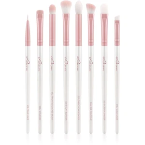 Luvia Cosmetics Prime Vegan All Eye Want sada štetcov na oči Candy (Pearl White / Rose) 8 ks