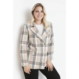 Trendyol Curve Plus Size Jacket - Brown - Regular fit