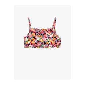 Koton Floral Crop Blouse with Straps
