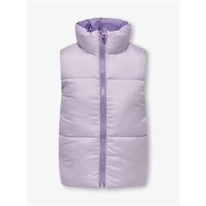 Purple girly double-sided quilted vest ONLY Ricky - Girls