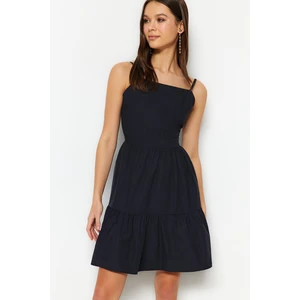 Trendyol Black Knitted Straps Low-Cut Mini Dress