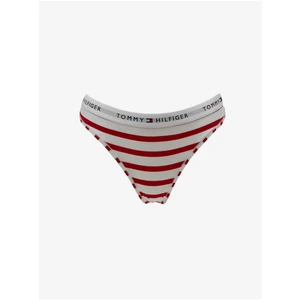 Red-white ladies striped thongs Tommy Hilfiger - Ladies