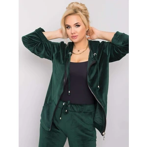 Dark green velor plus size