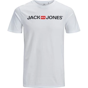 Jack&Jones PLUS Pánské triko JJECORP Regular Fit 12184987 White 4XL