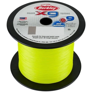 Berkley splétaná šňůra x9 fluro green-průměr 0,35 mm / nosnost 36,3 kg