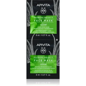 Apivita Express Beauty Aloe osvěžující hydratační maska na obličej 2x8 ml