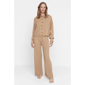 Trendyol Camel Corduroy Knitwear Trousers