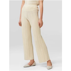 Beige wide ribbed trousers ORSAY - Women