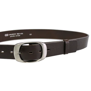 Penny Belts Dámský kožený opasek 72NKS-04 dark brown 110 cm