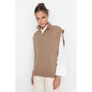 Trendyol Sweater Vest - Brown - Regular fit