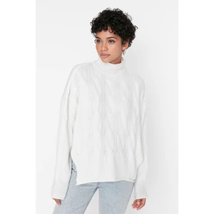 Trendyol Sweater - Ecru - Regular fit