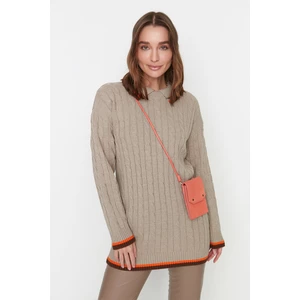 Trendyol Sweater - Beige - Fitted