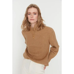 Trendyol Camel Crew Neck Knitwear Sweater