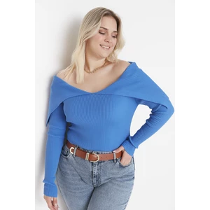 Trendyol Curve Blue Knitwear Sweater