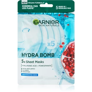 Garnier Skin Naturals Moisture+Aqua Bomb super hydratační vyplňující textilní maska na obličej 5 ks