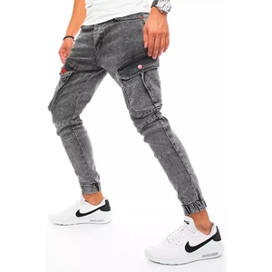 Light gray men's cargo jeans Dstreet UX3255