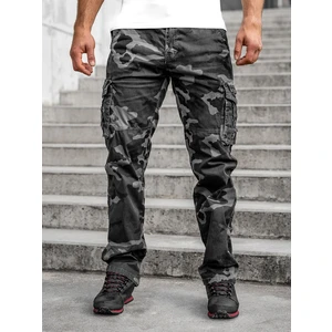 Černé pánské maskáčové jogger kapsáče Bolf CT8505