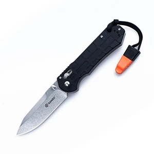Zavírací nůž G7452P-WS Ganzo® – Stříbrná čepel – Satin, Černá (Barva: Černá, Varianta: Stříbrná čepel – Satin)
