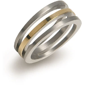 Boccia Titanium Pozlátený titánový prsteň 0128-02 58 mm