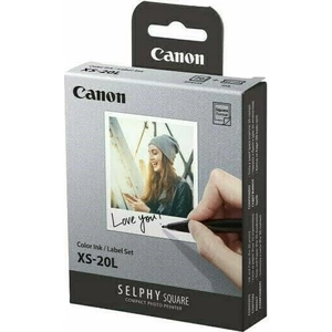 Fotopapier Canon XS-20L pre Selphy Square, 20 ks/68 x 68 mm biely fotopapier • pre štvorcové fotky 68 × 68 mm • popisovateľný okraj • trvanlivosť vytl
