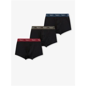 Set of three men's boxers in black Pepe Jeans Norwin - Men's