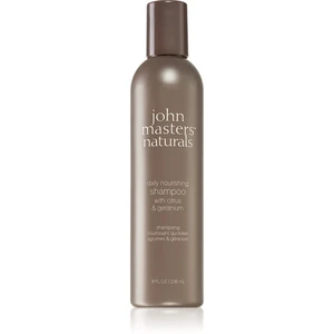 John Masters Organics Citrus & Geranium Daily Nourishing Shampoo hĺbkovo čistiaci šampón pre všetky typy vlasov 236 ml