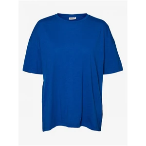 Blue Loose Basic T-Shirt Noisy May Mathilde - Women