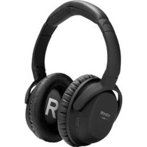 LINDY LH500XW Bluetooth, káblové Hi-Fi slúchadlá Over Ear cez uši Headset, regulácia hlasitosti, otočná slúchadlá čierna