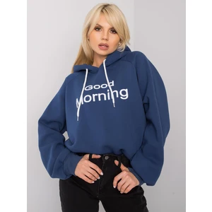 Dark blue padded hoodie