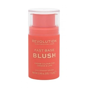 Makeup Revolution Fast Base tónovací balzám na rty a tváře odstín Peach 14 g