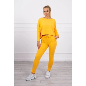 Set with oversized blouse mustard