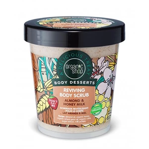 Organic Shop Oživující tělový peeling Body Desserts Mandle a med (Reviving Body Scrub) 450 ml