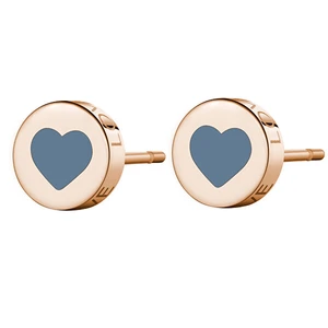 S`Agapõ Moderné oceľové náušnice srdce LOVE SCK55
