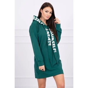 Dress with hood Oversize green