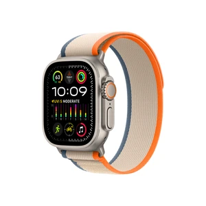 Apple Watch Ultra 2/49mm/Titan/Sport Band/Orange-Beige Trail/-S/M