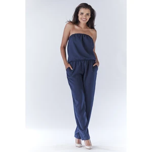 Awama Woman's Jumpsuit A182 Navy Blue