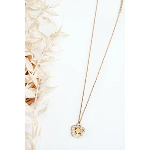 Women's necklace with golden flower