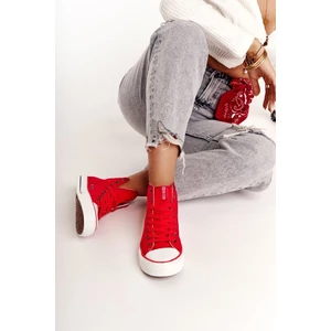 Women's High Sneakers Big Star DD274334 Red