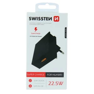 Gyorstöltő Swissten Huawei Super Charge 22.5W, fekete