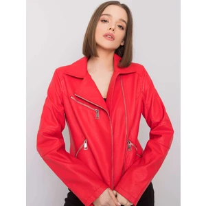 Light red jacket made of ecological leather