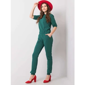 Dark green women´s jumpsuit