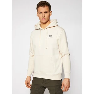 Alpha Industries Mikina Basic Small Logo 196318 Béžová Regular Fit