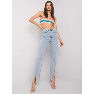 Light blue Sharell slit jeans