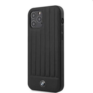 BMW Leather Hot Stamp Vertical Lines Tok  iPhone 12/12 Pro, Black