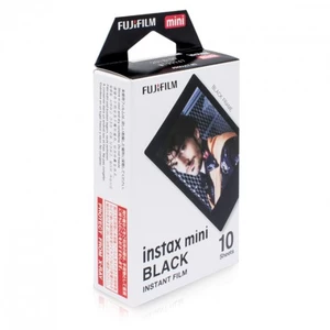 Instantný film Fujifilm Instax Mini Black Frame 10ks fotopapier • vhodný pre fotoaparáty Fujifilm Instax mini či Polaroid 300 • čierne rámiky • rozmer