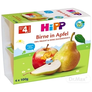 HiPP BIO Jablka s hruškami (4x100 g) - ovocný příkrm